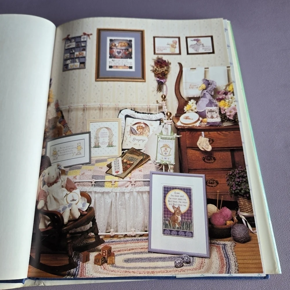 Cross-Stitch‎ Patterns for Mother Goose's Words of Wit and Wisdom Book Vtg 1990
